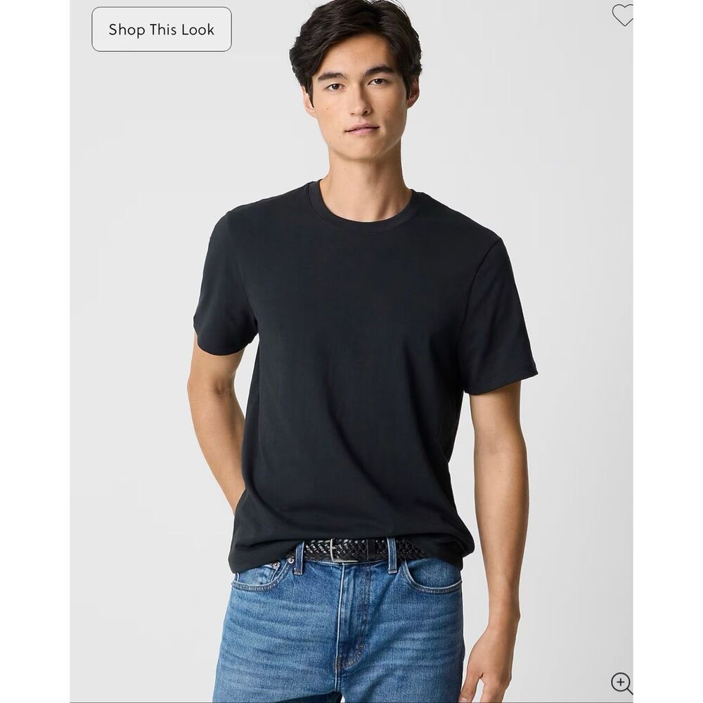 J. Crew Essential Tee in Black NWT size XL